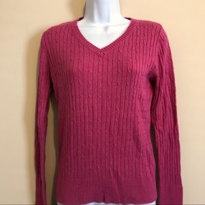 Merona Pink Cable Knit Sweater Small
